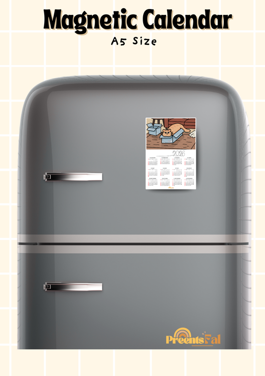 Cat in a Box Magnetic Calendar
