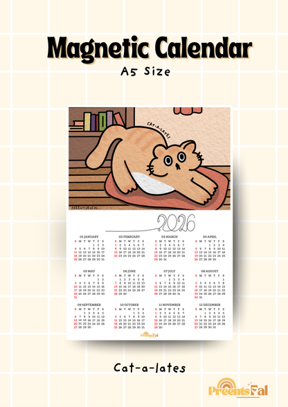 Cat-a-lates Magnetic Calendar